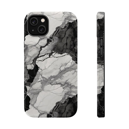 Black and white marble MagSafe iPhone case — view 7