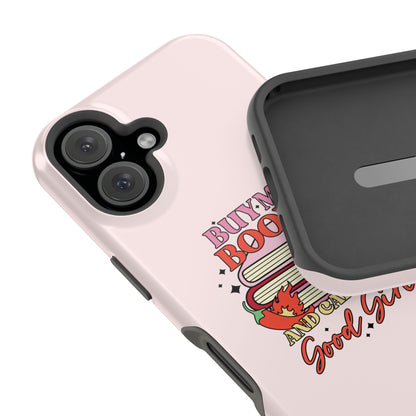 Book Stack Sticker phone case back view