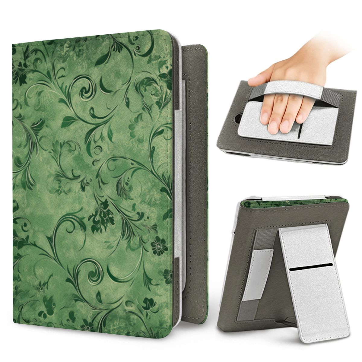 Moss Damask Kindle case for Kindle Paperwhite, view 2