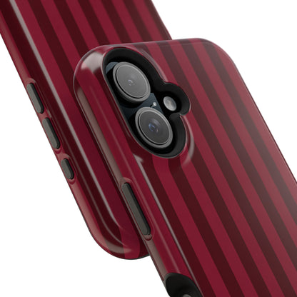 Burgundy Pinstripe Phone Case — Custom Initials