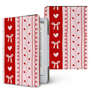 Bows & Hearts Stripe Kindle Case