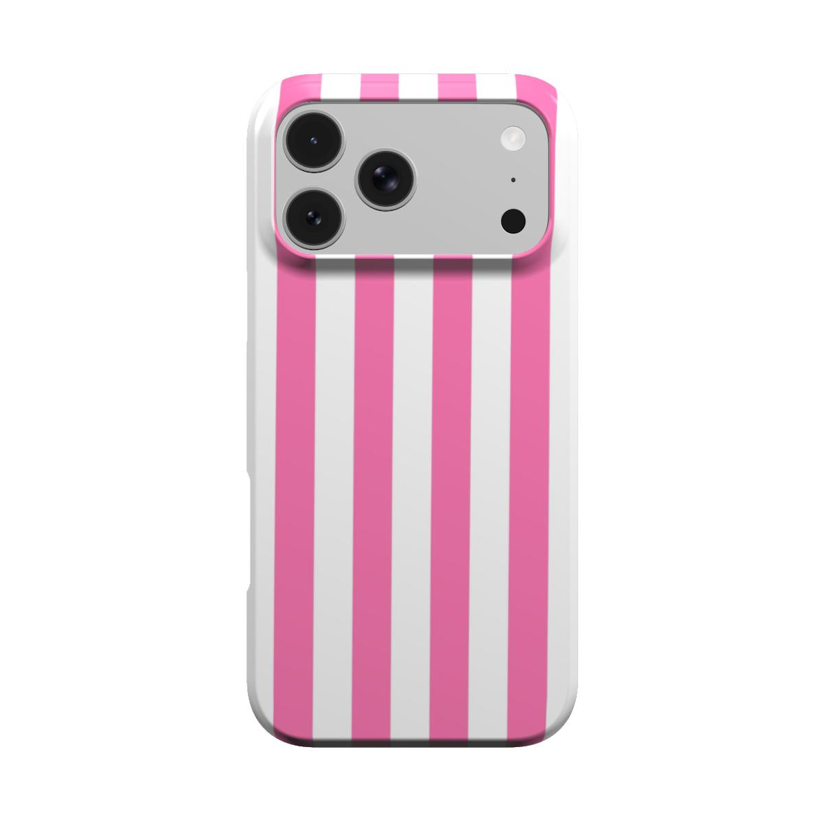 Pink Cabana Stripe phone case – MagSafe iPhone case, front view