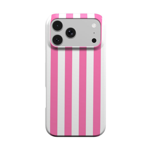 Pink Cabana Stripe phone case – MagSafe iPhone case, front view