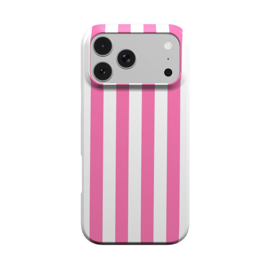 Pink Cabana Stripe phone case – MagSafe iPhone case, front view