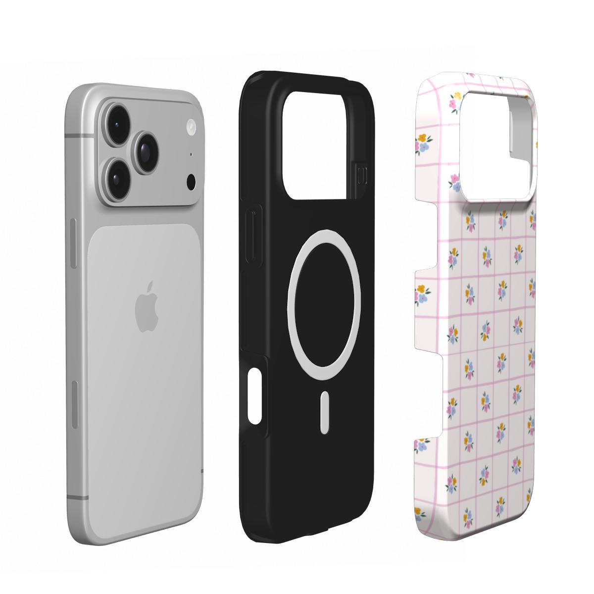 Ditsy Floral Check phone case – MagSafe iPhone case, second detail view
