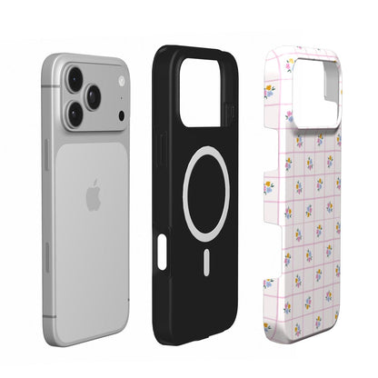 Ditsy Floral Check phone case – MagSafe iPhone case, second detail view