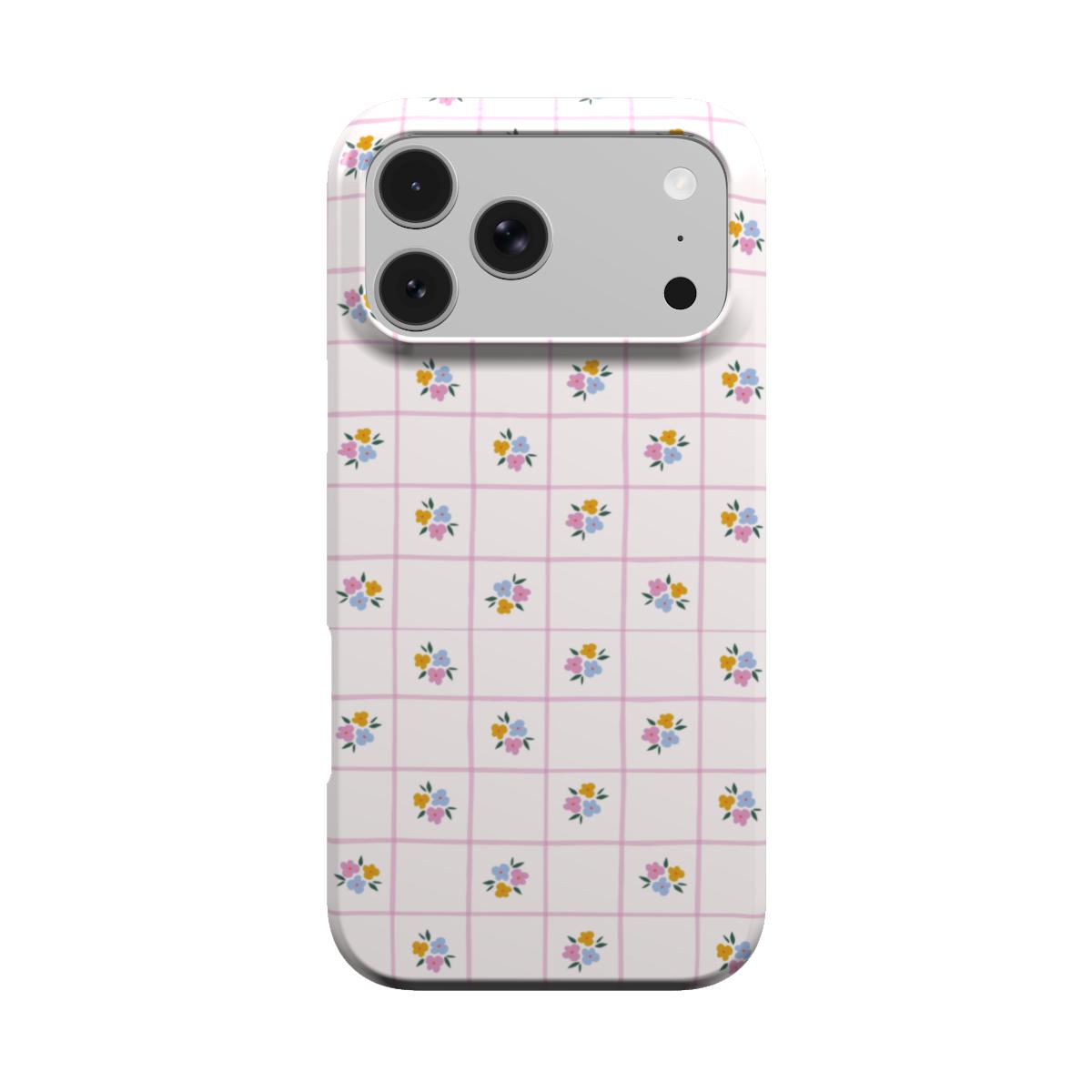 Ditsy Floral Check phone case – MagSafe iPhone case, front view