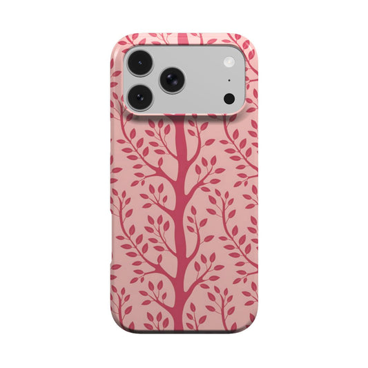 Pink Branch phone case – MagSafe iPhone case, front view