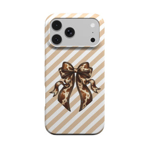 Cowhide Bow Phone Case