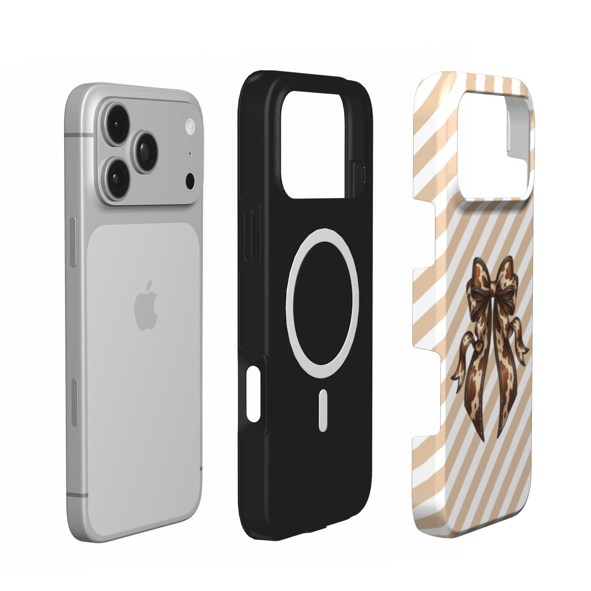 Cowhide Bow phone case – MagSafe iPhone case, second detail view