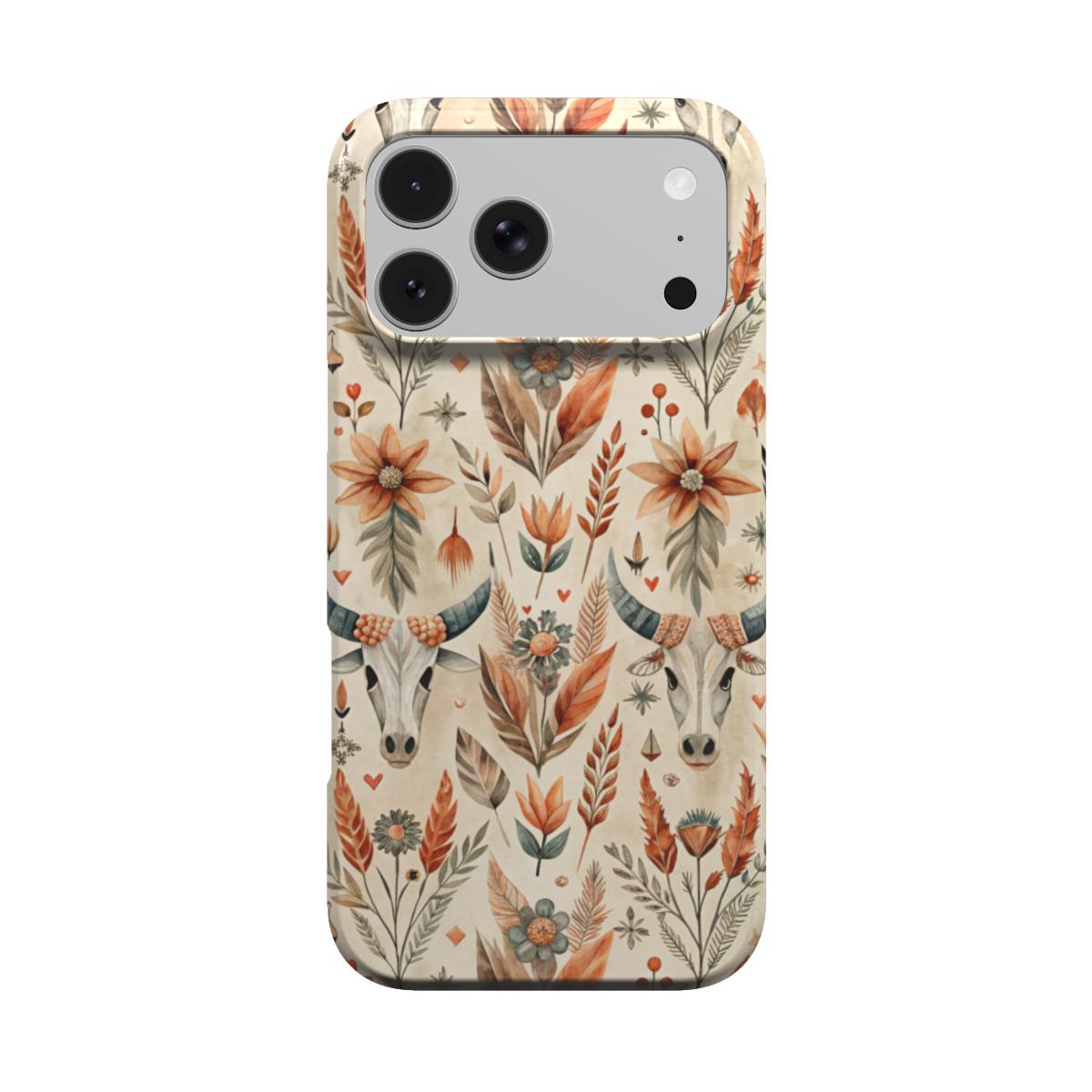 Desert Longhorn phone case – MagSafe iPhone case, front view