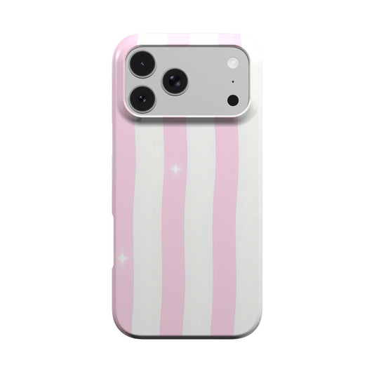 Pink Sparkle Stripe phone case – MagSafe iPhone case, front view