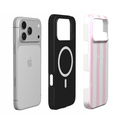 Pink Sparkle Stripe phone case – MagSafe iPhone case, second detail view