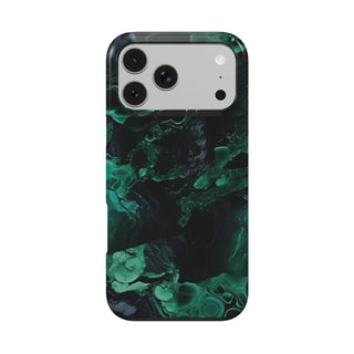 Malachite Marble phone case – MagSafe iPhone case, front view