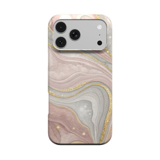 Rose Quartz Marble phone case – MagSafe iPhone case, front view