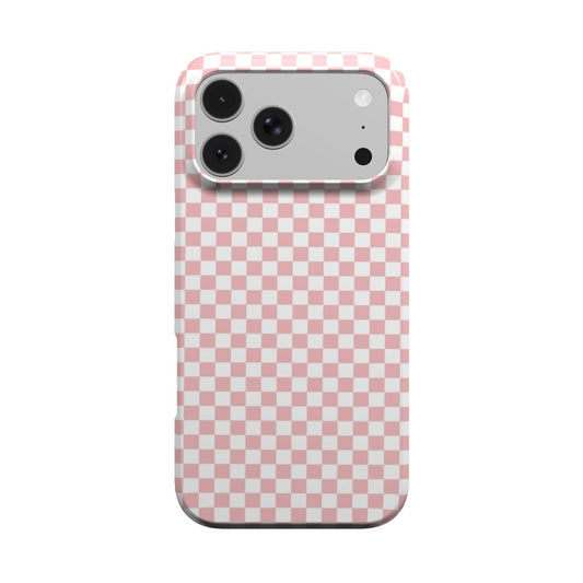 Blush Check phone case – MagSafe iPhone case, front view