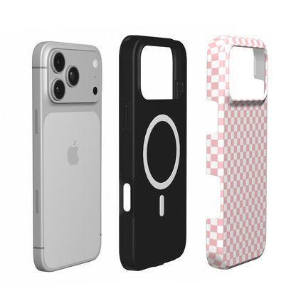 Blush Check phone case – MagSafe iPhone case, second detail view