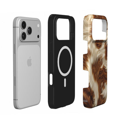 Chestnut Cowhide phone case – MagSafe iPhone case, second detail view