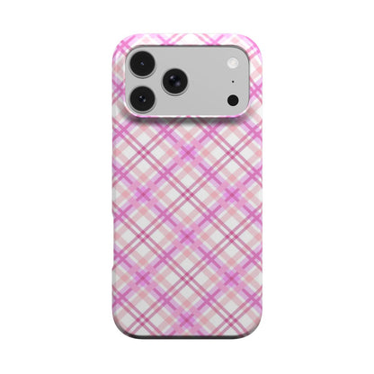 Rose Plaid phone case – MagSafe iPhone case, front view