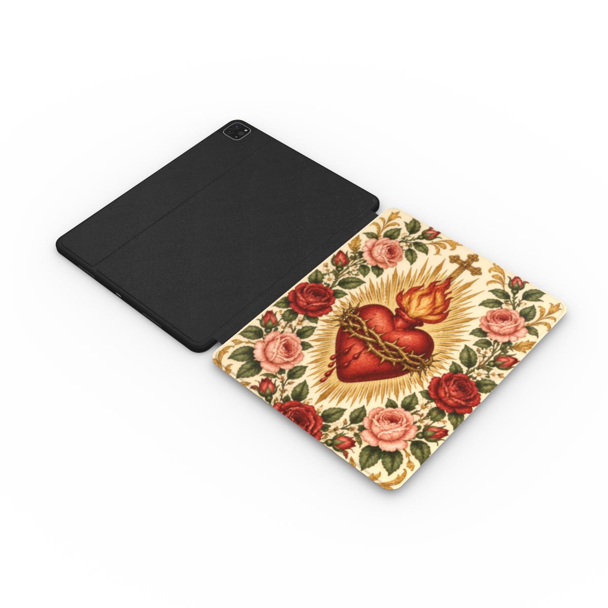 Sacred Heart & Roses - Apple iPad Case