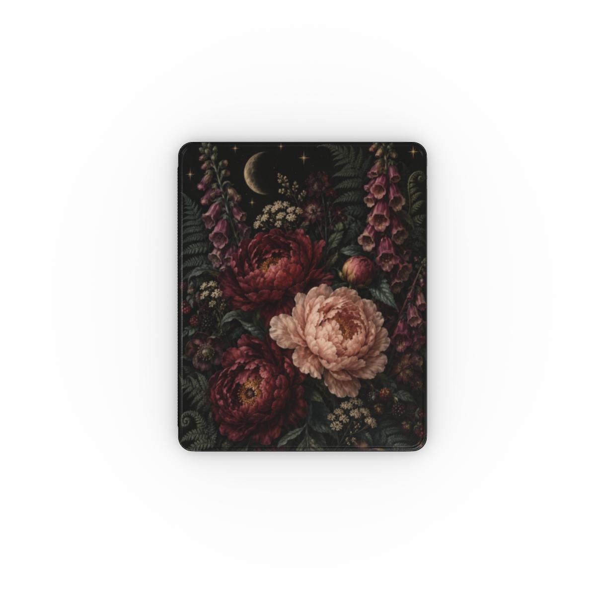 Moonlit Peony Garden - Apple iPad Case