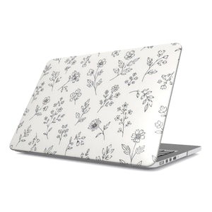 Line Art Wildflower MacBook Case