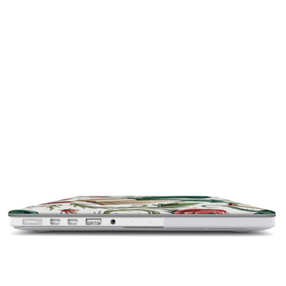 Dragons & Books MacBook case — hard-shell laptop cover, side view with ports