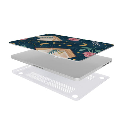 Celestial Storybook MacBook case — hard-shell laptop cover, two-piece shell view