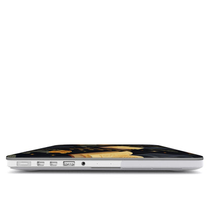 Witchy Academia MacBook case — hard-shell laptop cover, side view with ports