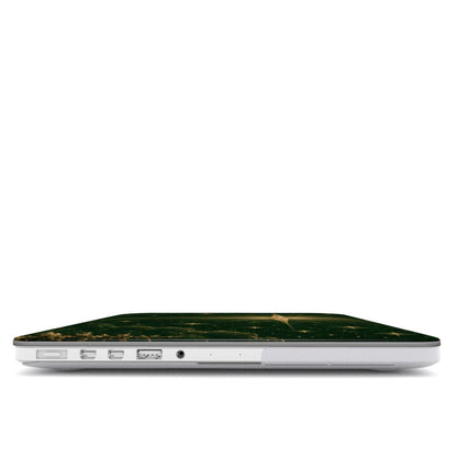 Christmas Star MacBook case — hard-shell laptop cover, side view with ports