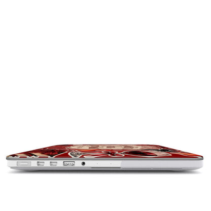 Good Girls Read Spicy Books MacBook case — hard-shell laptop cover, side view with ports