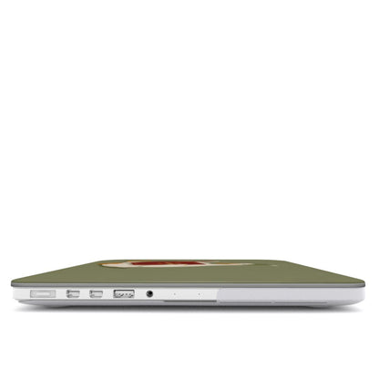 Reading Duck MacBook case — hard-shell laptop cover, side view with ports