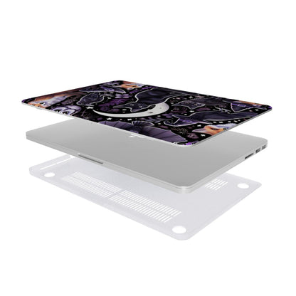 Witchy Woodland MacBook case — hard-shell laptop cover, two-piece shell view