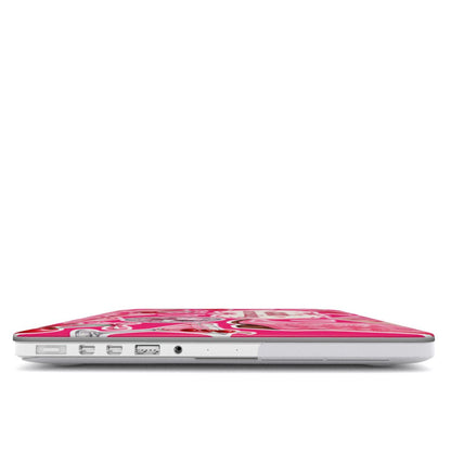 Sssh I Am Reading MacBook case — hard-shell laptop cover, side view with ports