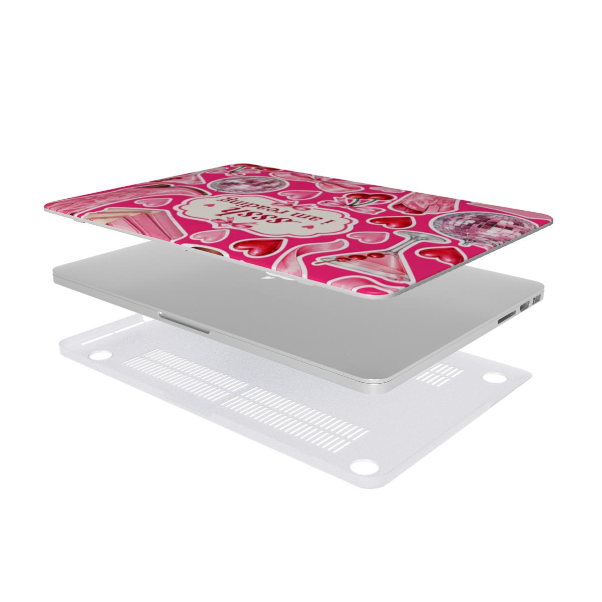 Sssh I Am Reading MacBook case — hard-shell laptop cover, two-piece shell view