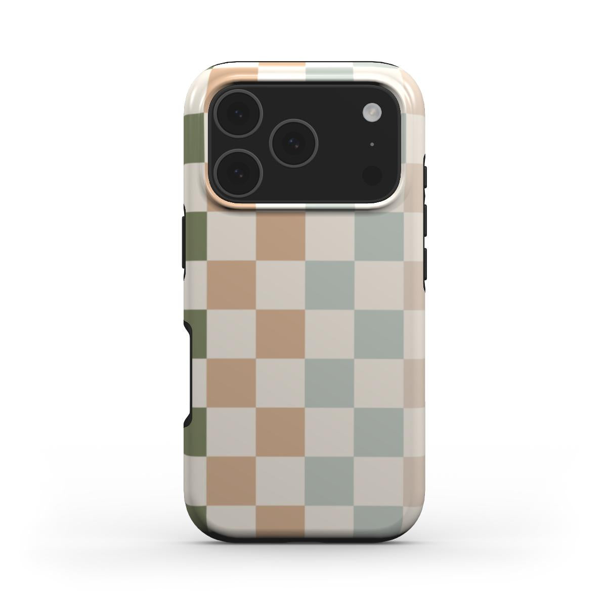 Muted Checkerboard phone case – MagSafe iPhone case, front view