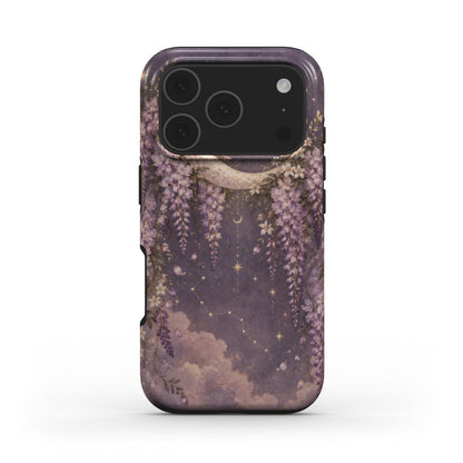 Lavender Moon Garden phone case — MagSafe iPhone case, front view