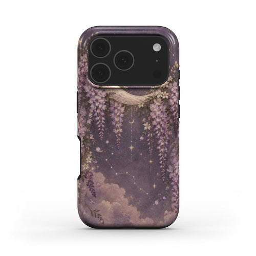 Lavender Moon Garden phone case — MagSafe iPhone case, front view