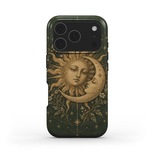 Sage Sun & Moon Phone Case