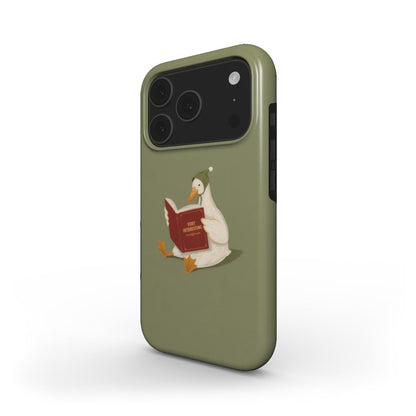 Reading Duck phone case – MagSafe iPhone case, angled view