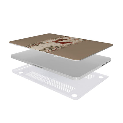 Christmas Goose MacBook case — hard-shell laptop cover, two-piece shell view