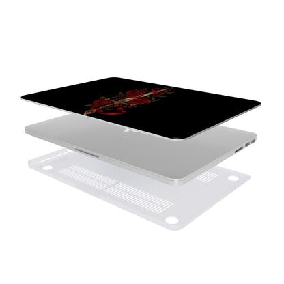 Dagger & Roses MacBook case — hard-shell laptop cover, two-piece shell view