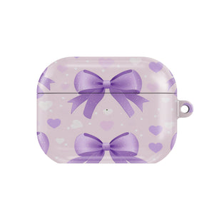 Lilac Bows & Hearts AirPods Case