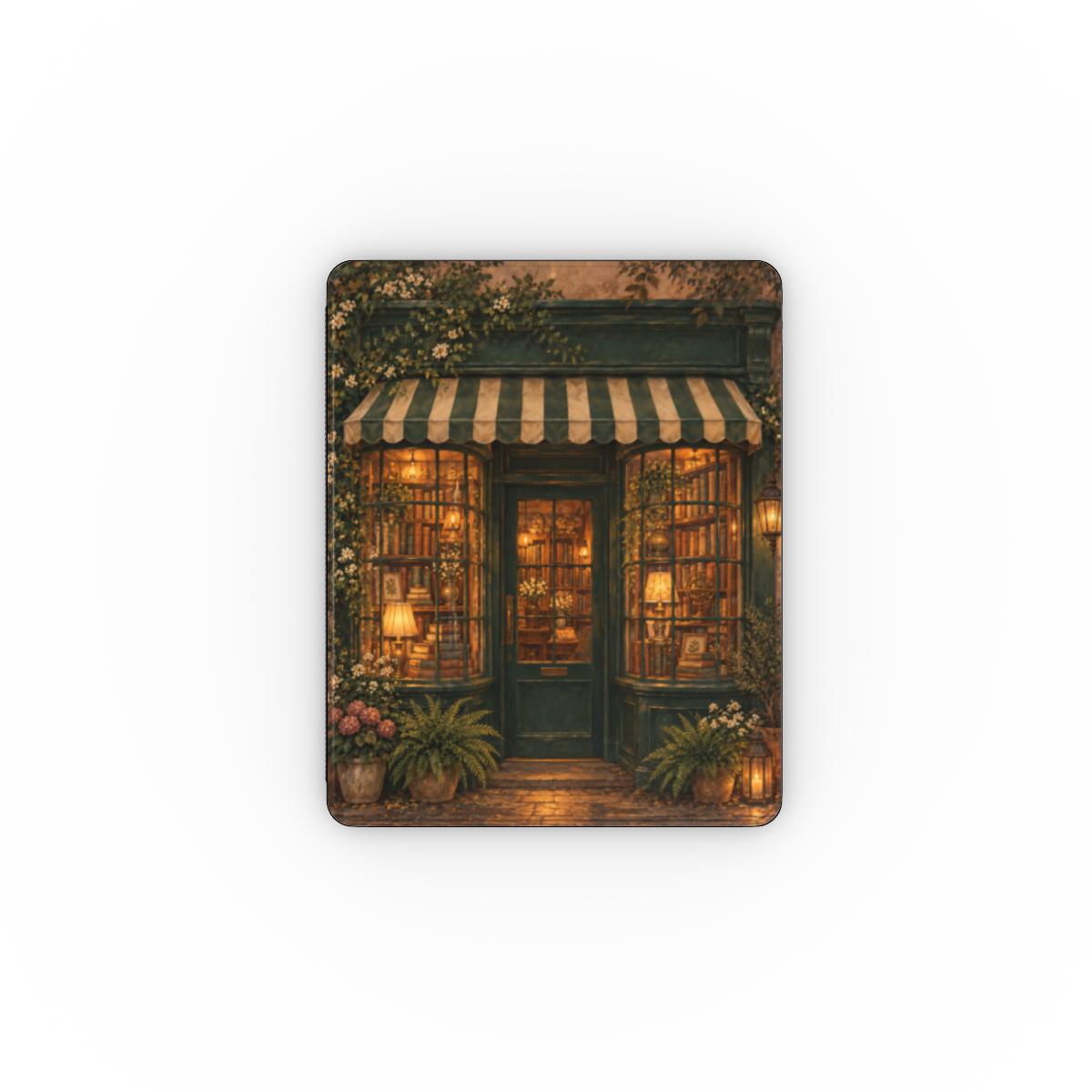 Bookshop at Dusk iPad case — storybook bookshop at dusk with glowing windows