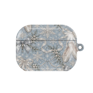 Winter Ballet AirPods case — hard-shell earbuds cover, closed front view