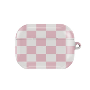 Pink & White Checkerboard AirPods Case