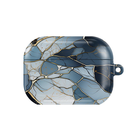 Fractured Stone AirPods case — hard-shell earbuds cover, closed front view
