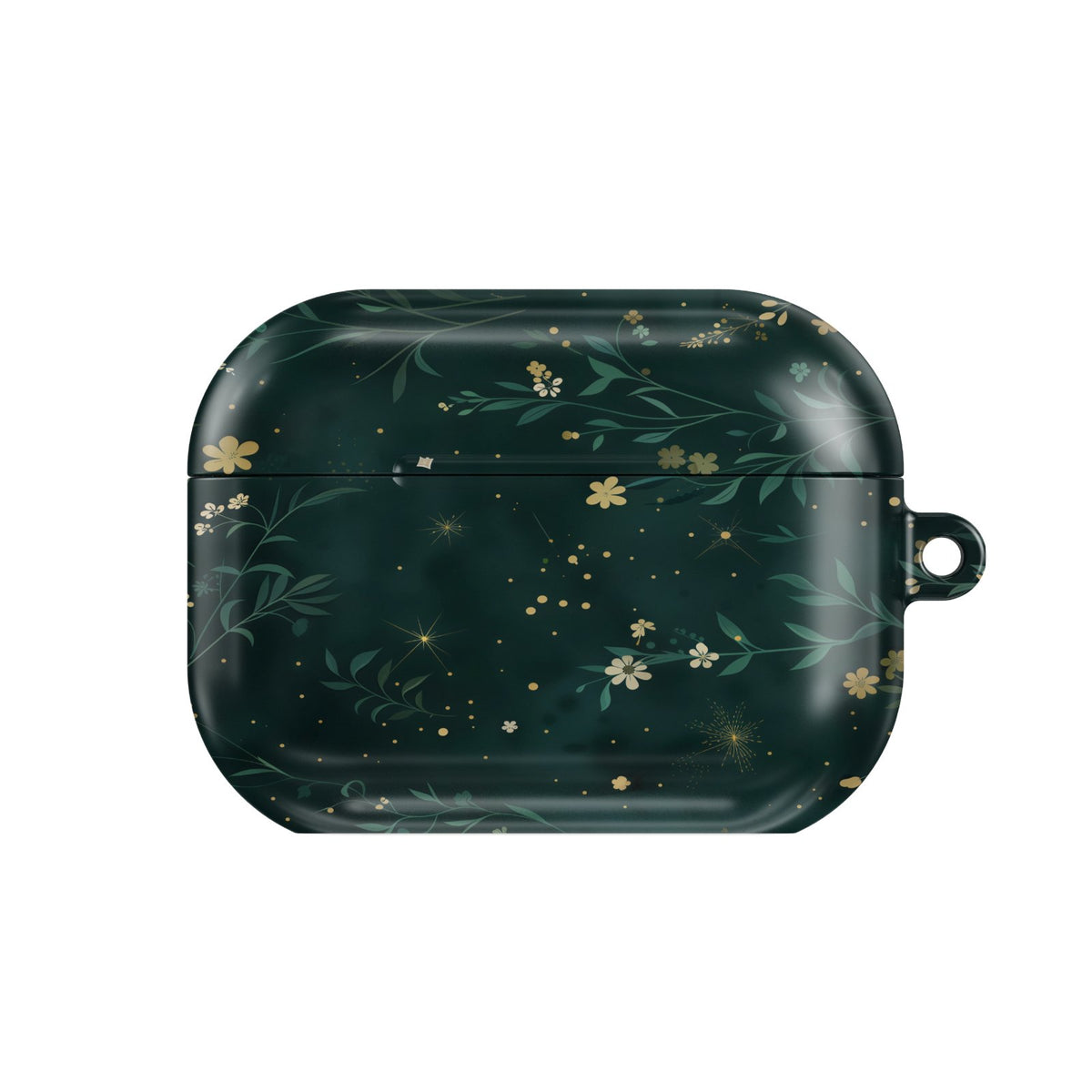 Night Garden AirPods case — hard-shell earbuds cover, closed front view