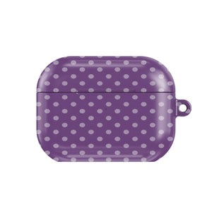 Plum Polka Dot AirPods Case