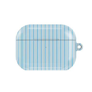 Blue Ticking Stripe AirPods Case